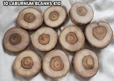 10 Laburnum wood blanks (25319)