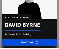 1 x David Byrne Ticket