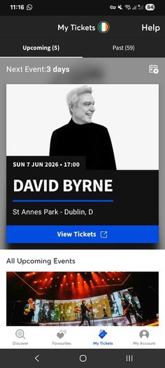 1 x David Byrne Ticket