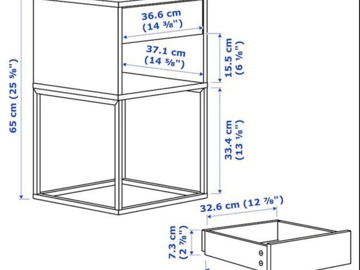 Ikea Vikhammer bedside table
