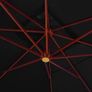 Hanging Garden Parasol with Wooden Pole 400x300 cm Blue Image 6