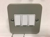 Surface Metal Clad Light Switch 3 Gang