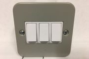 Surface Metal Clad Light Switch 3 Gang