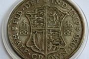 1930 Key Date Half Crown UK Silver