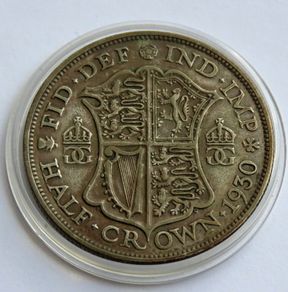 1930 Key Date Half Crown UK Silver