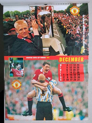 Man United 1995 Double Winners Official Collectors Calendar