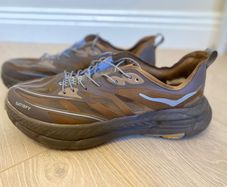 Satisfy x Hoka One One Mafate Speed 4 Lite Coffee