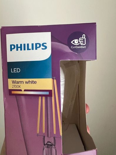 3x Philips LED warm white light bulbs