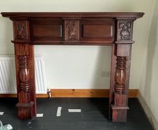 mahogany fireplace surround