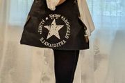 Vintage Canvas Tote Bag Black - BRAND NEW