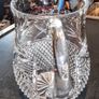 Large mid century hand cut crystal pitcher Image 2