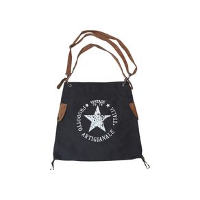 Vintage Canvas Tote Bag Black - Brand New