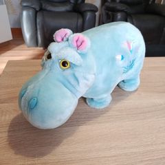 Vintage Walt Disney Its A Small World Plush Blue Hippo Goebel USA