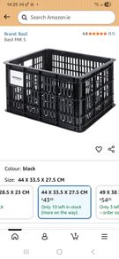 Bike basil crate size m 29l 43x35x25 like new bicycle storage rear basket