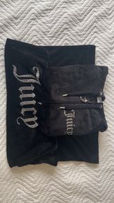 New full black juicy couture tracksuit set
