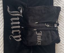 New full black juicy couture tracksuit set