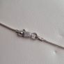 Necklace sterling silver with sparkle stone pendant Image 5