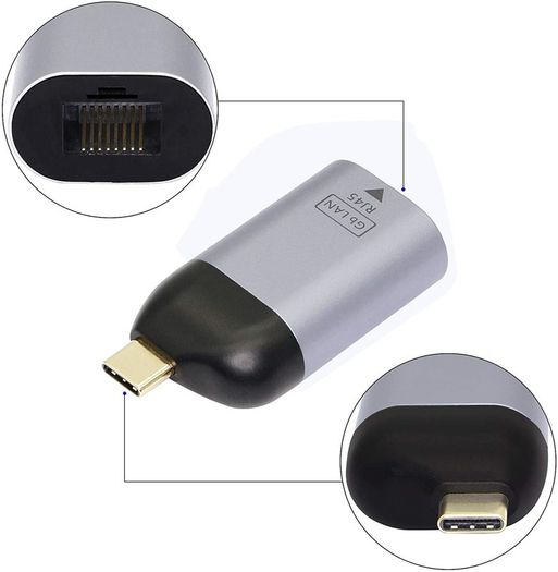 USB-C Compact External Gigabit (1000Mbps) Ethernet/Network Card Adapter Gold-Plated/Aluminum-Alloy Adapter (Brand New/Warranty)
