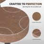 Bar Stools Set of 3 Faux Leather Breakfast Bar Stools  Brown Ergonomic Bar Stools, Height Adjustable, 360 Swivel, with Backrest, Faux Leather, 8 cm thick seat, Effortlessly Clean Image 6