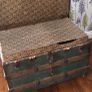 Antique 1912 Trunk with Original Stamp plate Image 2