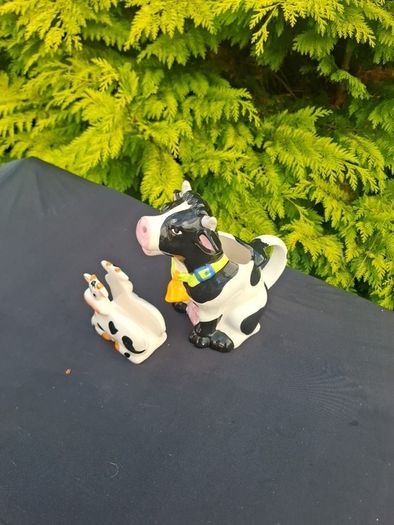 By post only cow duo ornaments