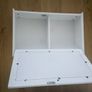 Bathroom cabinet in white wood with a mirrored door Image 2
