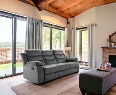 Houston 3-seater Recliner Sofa, Grey Free Delivery