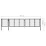 Garden Gate Steel 100x495 cm Anthracite Image 5