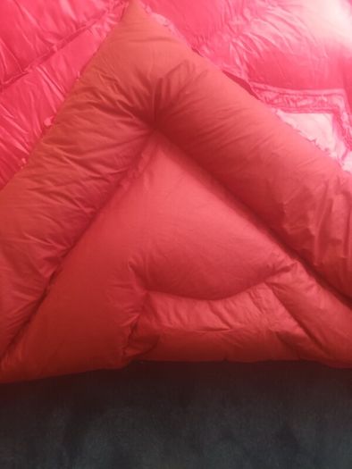 Vintage Red Satin Eiderdown/Quilt