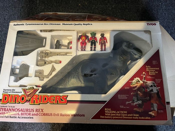 Dino Riders Tyrannosaurus Rex in box Working near complete
