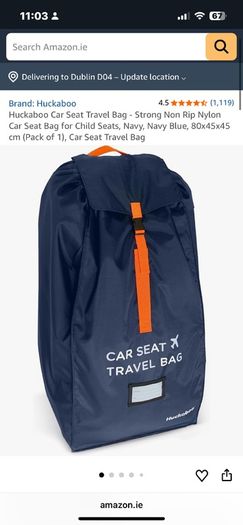 Car Seat Travel Bag