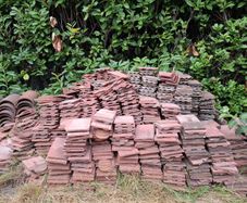 Terracotta roof slates