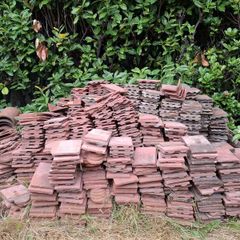 Terracotta roof slates