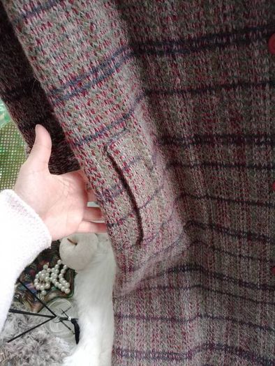 Authentic Valentino Miss V merino wool elegant mid length coat