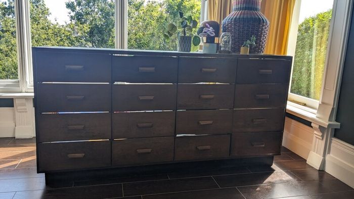 Stunning oak Shopkeeper Haberdashery cabinet,
