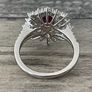 Garnet & Moissanite Silver Ring Image 8