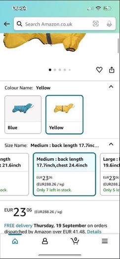 Dog Raincoat Waterproof Jacket with Hood & Collar Hole Transparent Brim,Ultra-Light Breathable Reflective Jumpsuit for Short-legged Dogs Corgi Dachshund xs,s,m,L,XL