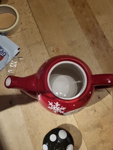 cute Christmas teapot and cookie jar