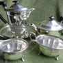 Vintage Sheffield Tea/Coffee Pots/Set Antique Silver Plate Image 3