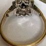 Vintage Gold & Silver Sapphire Cluster Ring Image 7
