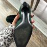 Vintage Christian Dior green heels with gold buckle Image 10