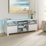 TV Cabinet with LED Lighting  TV Stand for TVs up to 70 Inches, Image 2