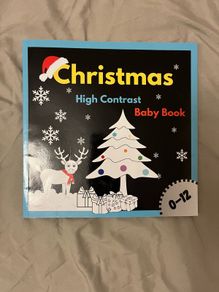 Newborn baby high contrast Christmas book paperback