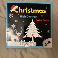 Newborn baby high contrast Christmas book paperback