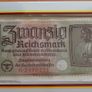 Third Reich Germany WW2 | 20 Reichsmark RARE banknote 1940 - 1945 | 2 Mark Coin in China friendship collectors set Image 2