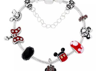 New Brand Mickey and Minnie Bracelet with charms