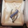 Antique 1920s Horseshoe Enamel Mother Brooch Image 3