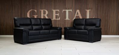 3+2 Bromley Gretal Leather Sofa Set