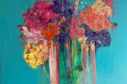 Large Original Abstract Floral Art Painting Irish abstract art Warm Aesthetic