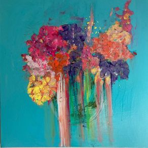 Large Original Abstract Floral Art Painting Irish abstract art Warm Aesthetic